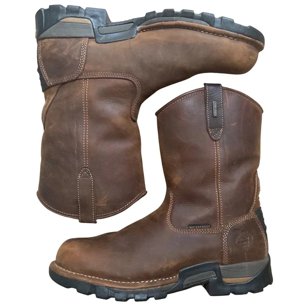 Georgia Boot Eagle One Waterproof Wellington Mens 11M Brown Work Boots GB00314